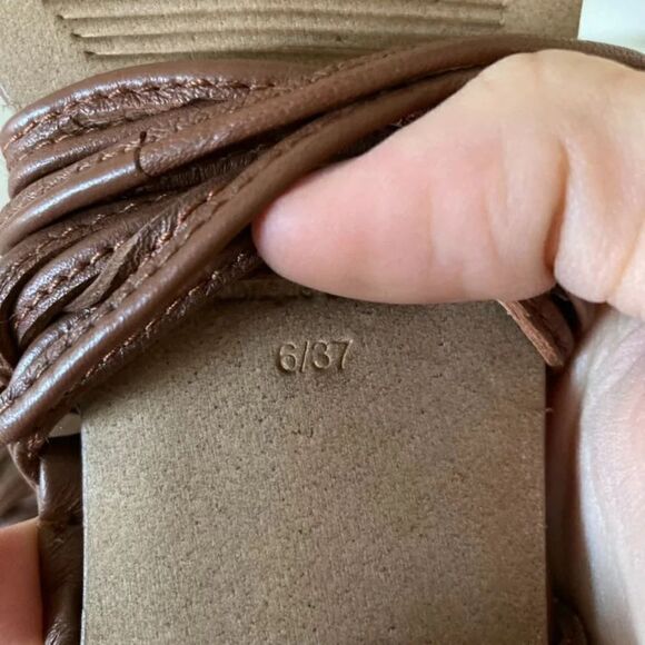 NWOT Jeffery Campbell Free People That's A Wrap Brown Leather Heeled Sandals 6 - Picture 7 of 9